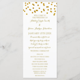 Programa de Boda de Confetti Gold
