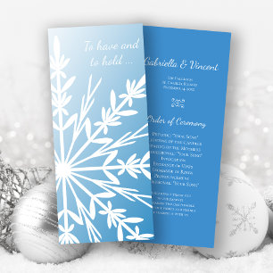 Programa de Boda de Copo de Nieve Blanco en Invier