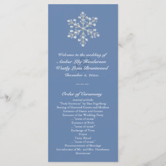 Programa de Boda de Copos de Nieve de Crystal Wint