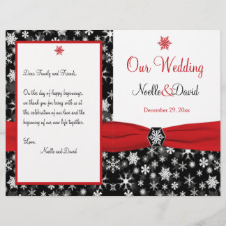Programa de Boda de Copos de Nieve Negros, Blancos