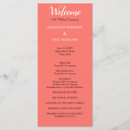 Programa de Boda de Coral