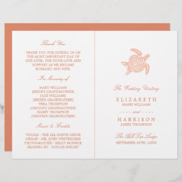 Programa de Boda de Coral Suave en el Mar del Océa