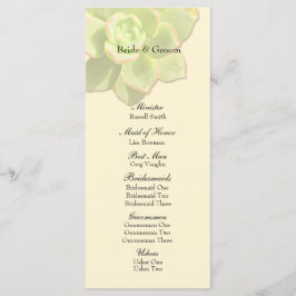 Programa de Boda de Crema Traducente y Suculento