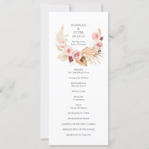 Programa de Boda de Cuadros Florales de Grasa de P