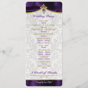 Programa de Boda de Cuento de Hadas Real