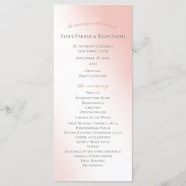 Programa de Boda de Cuentos de Hada Rosa Encantada