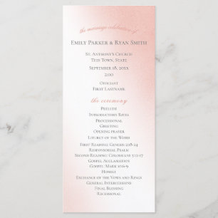 Programa de Boda de Cuentos de Hada Rosa Encantada