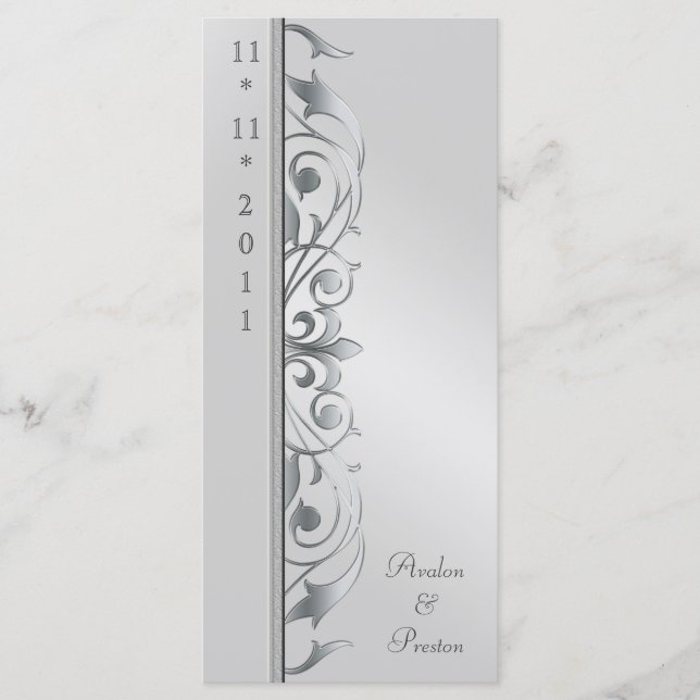 Programa de Boda de Despacho Plateado Gran Duquesa (Anverso)