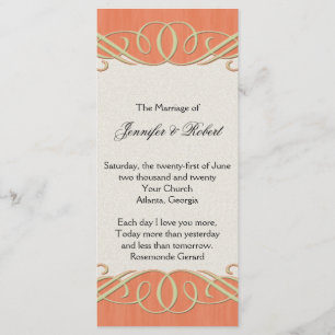 Programa de Boda de Desplazamiento Elegante de Pea