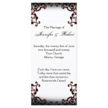 Programa de Boda de Desplazamiento Gótico Negro y 