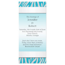 Programa de Boda de Diamantes de Zebra verde azula