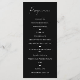 Programa de Boda de Diamantes en Blanco y Negro