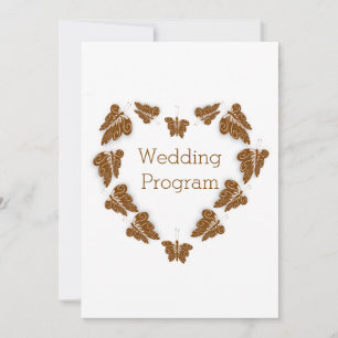 Programa de Boda de Diseño de Mariposas de Chocola
