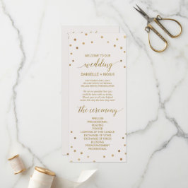 Programa de Boda de Dots de Polka Gold