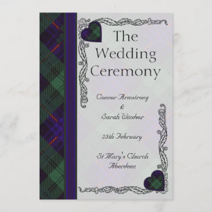 Programa de boda de Escocia Tartán - Armstrong