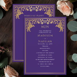 Programa de Boda de Espada Medieval de León Morado