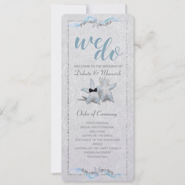 Programa de Boda de Estrella de Mar (Anverso)