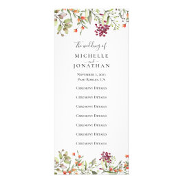 Programa de Boda de Flor Silvestre