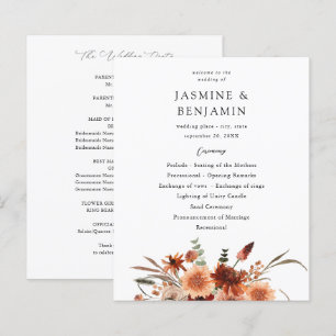 Programa de Boda de Florales de Tierra Rústica Pre
