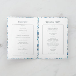 Programa de Boda de Flores Azules Pequeñas