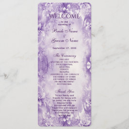 Programa de Boda de Flores Blancas Moradas