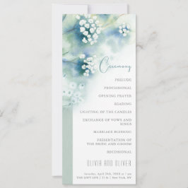 Programa de Boda de Flores Blancas Pequeñas