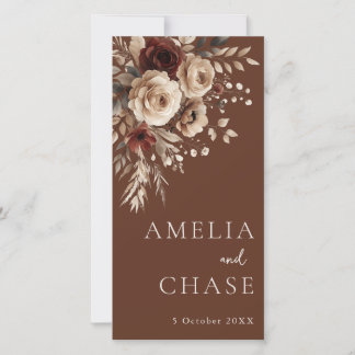 Programa de Boda de Flores Bohemias de Terracota