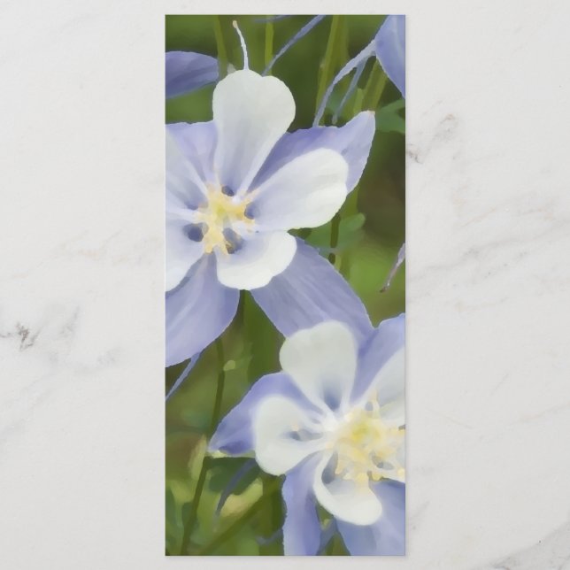 Programa de Boda de Flores de Columbina Azul (Anverso)
