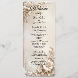 Programa de Boda de Flores de Marfil