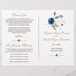 Programa de Boda de Flores de Oro Azul