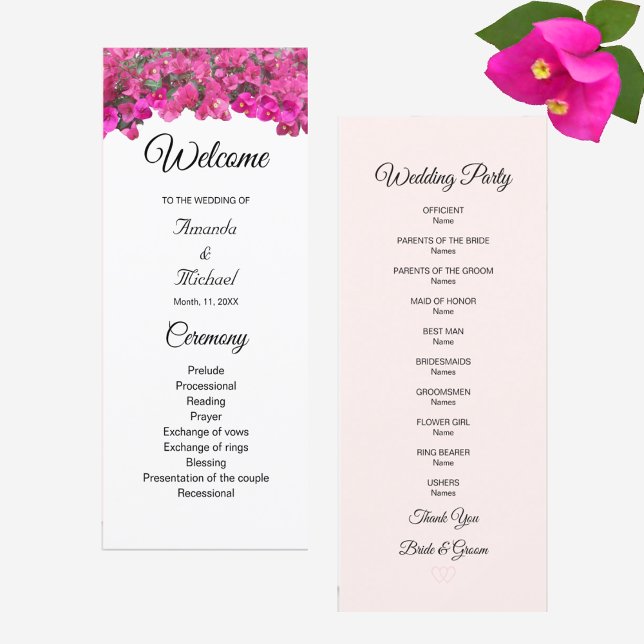 Programa de Boda de Flores Hermosas (Subido por el creador)