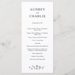 Programa de Boda de Flores Silvestres