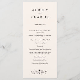 Programa de Boda de Flores Silvestres