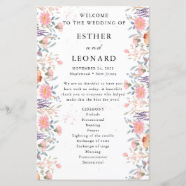 Programa de Boda de Flores Silvestres de Primavera