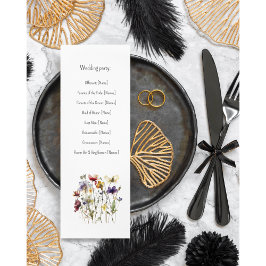 Programa de Boda de Flores Silvestres, personaliza