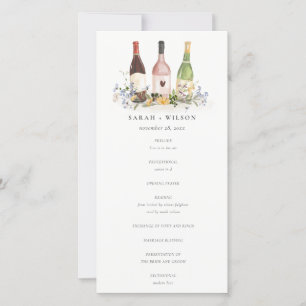 Programa de Boda de Flores Silvestres Saluda Botel