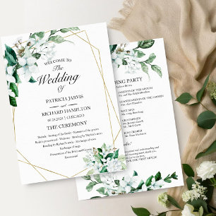 Programa de Boda de Floristería Floral Geométrica