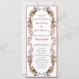 Programa de Boda de Foliaje de Otoño