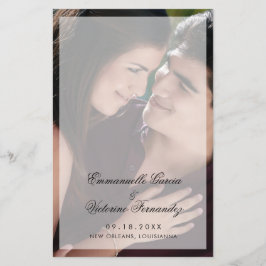 Programa de Boda de Foto Elegante Moderno