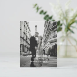 Programa de Boda de Foto Minimalista Moderna
