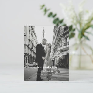 Programa de Boda de Foto Minimalista Moderna