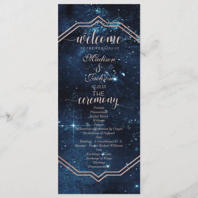 Programa de Boda de Galaxia Celestial de la Estrel (Anverso)