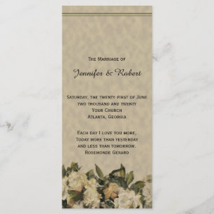 Programa de Boda de Gardenia Vintage