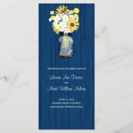 Programa de Boda de Girasol del Barn Azul Mason Ja