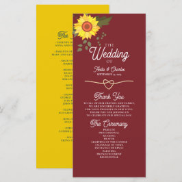 Programa de Boda de Girasoles