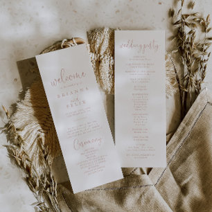 Programa de Boda de Guión de Amo Dorado Rosa