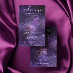 Programa de boda de guion de estrellas nocturnas e