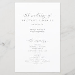 Programa de Boda de guiones modernos y elegantes