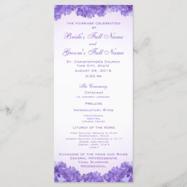 Programa de Boda de Hidrangeas Púrpura