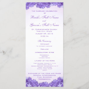 Programa de Boda de Hidrangeas Púrpura